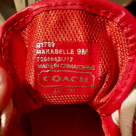 Authentic Coach Marabelle sneakers. Pink. Gorgeous. Size 9. - Picture 4 of 4